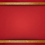 New year empty red background with gold border