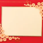 New years flat lay card border frame with flower decoration 3d render scaled