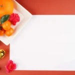 High angle view fruits plate table with new year concept