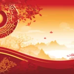 photo of new year red background