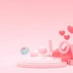 3d love product background