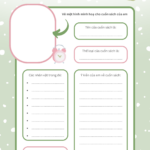 Kể về cuốn sách của em - Kiểu cute xanh và hồng