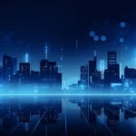 Bright Blue Business Background