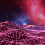 Fantasy universe space background ,volumetric lighting, 3d render