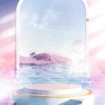 Bubble with white lid