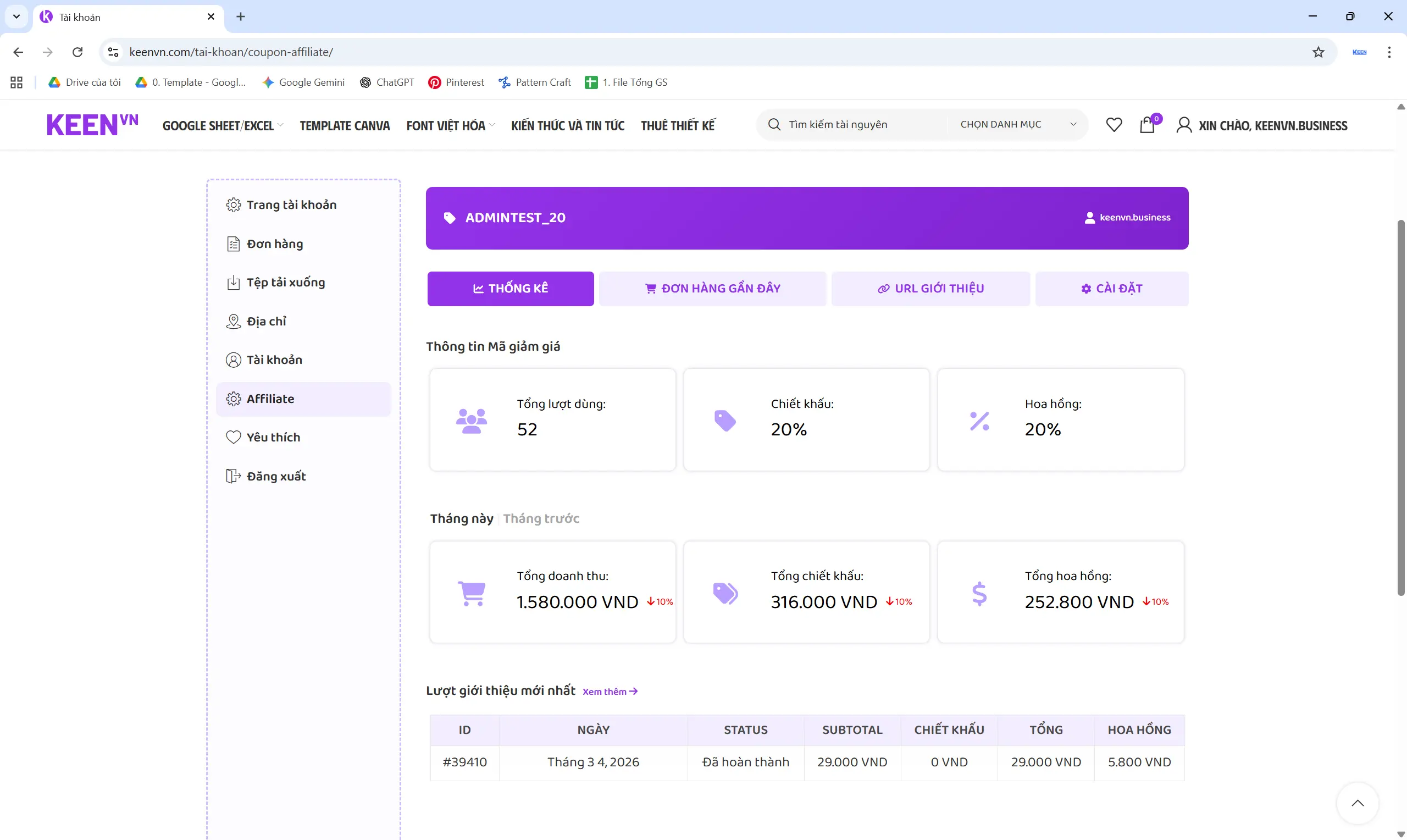 Tiếp thị liên kết (Affiliate) Keenvn 01